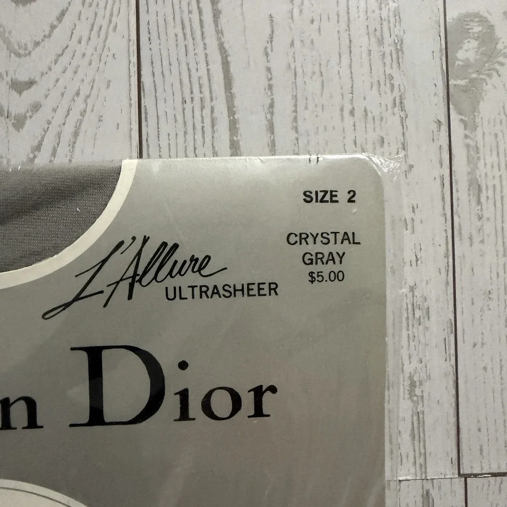 Christian Dior 4478‎ L'ALLURE Ultra Sheer Panty Top Crystal Gray Size 2 Vintage
